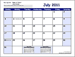 2011-2012 School Calendar